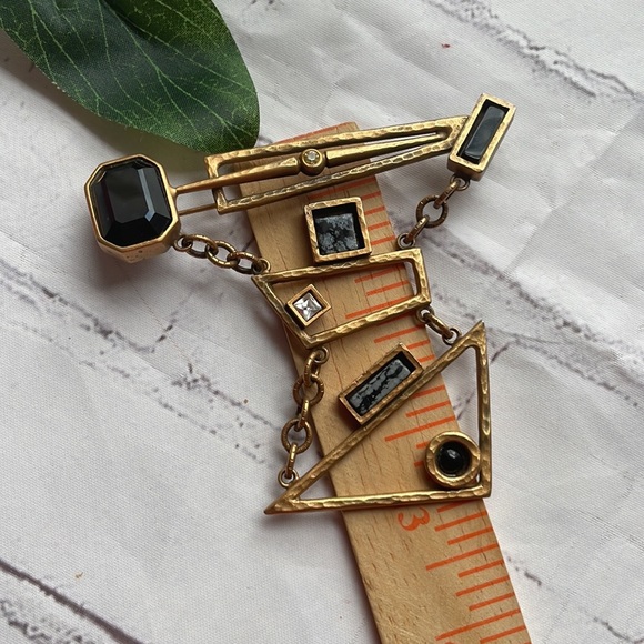 Vintage Patricia Locke gold tone abstract brooch/pin - Picture 5 of 6